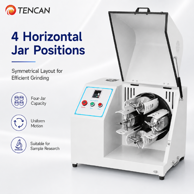 6L capaciteit Laboratory Ball Mill met 70-670 rpm Rotatiesnelheid en laag geluid (< 60db) voor droog en nat slijpen