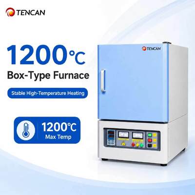 1200°C moffeloven met 50-segmenten PID-regeling en polykristallijne mullietvezelvoering voor toepassingen bij hoge temperaturen