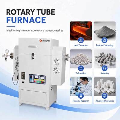 TENCAN TC-12NRT Hoge temperatuur 1200C Laboratorium vacuüm buisvormige oven MOSI2 Verwarmingselement Hoogzuiver kwarts/aluminium materiaal