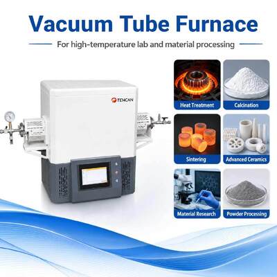 TENCAN TC-12NT 1600°C maximale temperatuur vacuümbuisoven met zeer zuivere kwartsbuis en programmeerbare temperatuurregeling